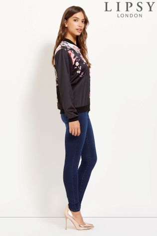 Lipsy Printed Floral Bomber Jacket